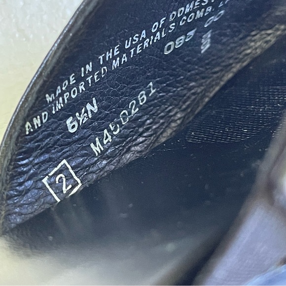 MUNRO American black leather slide sandals  women’s size 6.5 Narrow - Picture 6 of 7